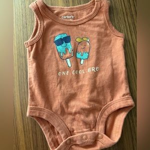 One Cool Bro Carter’s NB baby tank onesie